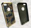 Твърд гръб със силиконов кант за Apple iPhone 6 / iPhone 6S - камуфлаж / златист