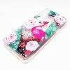 Луксозен твърд гръб 3D Water Case за Huawei P20 Lite - прозрачен / розов брокат / фламинго