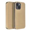 Луксозен кожен калъф Flip тефтер със стойка / Dual Pocket book / за Samsung A54 5G - златист