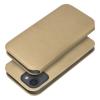 Луксозен кожен калъф Flip тефтер със стойка / Dual Pocket book / за Samsung S21 FE - златист