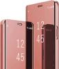 Луксозен калъф Clear View Cover с твърд гръб за Huawei Y6p - Rose Gold