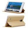 Луксозен калъф Flip тефтер S-View със стойка BASEUS Terse Case за Samsung Galaxy Note 4 N910 / Samsung Note 4 - бежов