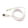 Оригинален USB кабел LDNIO Micro USB Cable LS01 за Samsung, LG, HTC, Sony, Lenovo и други - бяло със зелено / плосък