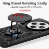Удароустойчив гръб TPU кейс Slide Camera Case Magnetic Finger Ring Car Holder за Xiaomi Redmi 14C - черен