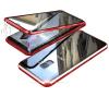 Магнитен калъф Bumper Case 360° FULL за Samsung Galaxy S9 G960 - прозрачен / червена рамка