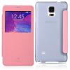 Луксозен калъф Flip тефтер S-View BASEUS PRIMARY CASE за Samsung Galaxy Note 4 N910 / Samsung Note 4 - розов