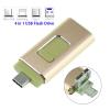 USB Flash памет 4in1 OTG / Type C / Micro USB / iPhone / Android - 64GB / Gold