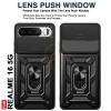 Удароустойчив твърд гръб / Кейс Defender Armor Ring Magnetic Holder lens cover Realme 16 5G - черен