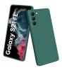 Луксозен силиконов калъф / гръб / TPU кейс за Samsung Galaxy S21 FE 5G - маслено зелен със защита за камерата