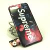Луксозен твърд гръб със стойка за Apple iPhone 7 Plus / iPhone 8 Plus - черен / цветя / Supreme