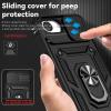 Силиконов твърд гръб TPU кейс Slide Camera Case Magnetic Finger Ring Car Holder за iPhone 16e