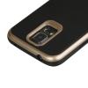 Луксозен силиконов калъф / гръб / TPU ROYCE за Samsung G900 Galaxy S5 / Galaxy S5 Neo G903 - черен / златист кант