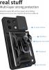 Удароустойчив гръб TPU кейс Slide Camera Case Magnetic Finger Ring Car Holder за Xiaomi Redmi Note 13 5G - черен