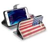 Кожен калъф Flip тефтер Flexi със стойка за Samsung Galaxy J5 J500 - Retro American Flag