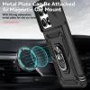 Удароустойчив гръб TPU кейс Slide Camera Case Magnetic Finger Ring Car Holder за Xiaomi 14T / Xiaomi 14T Pro - черен