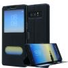 Кожен калъф Flip тефтер S-view със стойка за Samsung Galaxy Note 8 N950 - черен