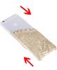 Луксозен силиконов калъф с твърд метален гръб / 3D Love Crazy PC Case за Apple iPhone 6 / 6S - прозрачно и златно / Angel