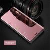 Луксозен калъф Clear View Cover с твърд гръб за Huawei Y5p - Rose Gold