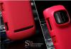 Луксозен заден предпазен твърд гръб Nillkin Grid за Nokia 808 Pure View - червен
