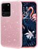 Силиконов калъф / гръб / TPU за Samsung Galaxy S20 Ultra - розов / брокат