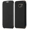 Луксозен кожен калъф тефтер ROCK Veena Series за Samsung Galaxy S7 Edge G935 - черен
