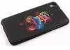 Силиконов калъф / гръб / TPU за HTC Desire 816 - черен / цветни цветя