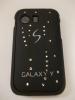Заден предпазен твърд гръб / капак / с камъни за Samsung Galaxy Y S5360 - черен