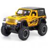 Метален джип с отварящи се врати капаци светлини и звуци Jeep Wrangler Rubicon 1:32