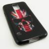 Силиконов калъф / гръб / TPU за Samsung Galaxy S5 G900 - Skull / British Flag