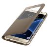 Оригинален калъф S View Cover EF-C930PB за Samsung Galaxy S7 G930 - златист