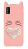 Силиконов калъф / гръб / TPU 3D за Samsung Galaxy A32 4G - Lucky Cat / розов
