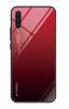 Луксозен стъклен твърд гръб за Samsung Galaxy A50/A30s/A50s – преливащ / черно - червено