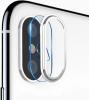 Стъклен протектор TOTU Design с рамка / 9H Magic Glass Real Tempered Glass Camera Lens TOTU Design / за камера на Apple iPhone X / iPhone XS - прозрачен / сребриста рамка