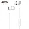 Стерео слушалки Yookie YK1010 / handsfree / 3.5mm за смартфон - бели със сребристо