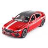 Метална кола с отварящи се врати капаци светлини и звуци BMW M8 Manhart MH8 800 1:24 - червен / зелен