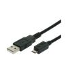 Micro USB кабел за зареждане и пренос на данни с дължина 2m за Samsung, LG, HTC, Sony, Lenovo и други - черен