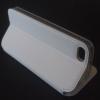 Луксозен кожен калъф Flip тефтер S-View UFO със стойка за Apple iPhone 5 / iPhone 5S - бял