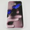 Силиконов калъф / гръб / TPU за Huawei Ascend Y511 - кафяв / ръка и синя пеперуда