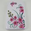 Силиконов калъф / гръб / TPU за Huawei Ascend Y511 - бял с розови цветя