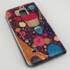 Кожен калъф Flip тефтер със стойка за Samsung Galaxy Note 4 N910 - лилав / Art 3