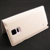 Луксозен кожен калъф Flip Cover S-View за Samsung Galaxy Note 4 N910 - бял