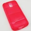 Силиконов гръб / калъф / TPU 3D за Samsung Galaxy S5 mini G800 / Samsung S5 Mini - червен