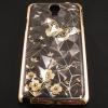Луксозен твърд гръб / капак / 3D за Samsung Galaxy Note 3 Neo N7505 - прозрачен / пеперуди 