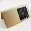 Кожен калъф Flip Cover S-View за Samsung Galaxy Note 3 Neo N7505 - златен