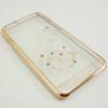 Луксозен твърд гръб / капак / Meephone за Apple iPhone 6 4.7" - прозрачен / цветя с камъни