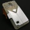 Луксозен калъф Flip тефтер S-view със стойка за Samsung Galaxy Note 4 N910 / Samsung Note 4 - бял