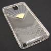 Луксозен силиконов калъф / гръб / TPU с камъни FANCY Series за Samsung Galaxy Note 3 N9005 - прозрачен