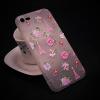 Луксозен силиконов калъф / гръб / TPU с камъни за Apple iPhone 7 / iPhone 8 - Айфелова кула и цветя