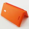 Кожен калъф Flip Cover за Nokia XL - оранжев