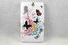 Силиконов калъф / гръб / ТПУ за LG Optimus L5 E610 - бял с пеперуди